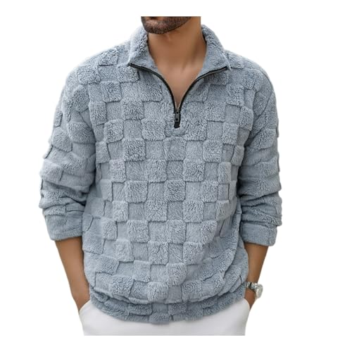Pull thermique en polaire col 1/4 homme contre le froid intense