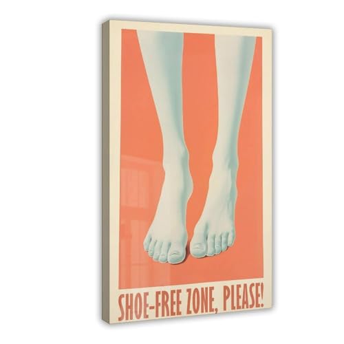 Shoe Free Zone poster toile OAHFDF pour garder vos sols propres