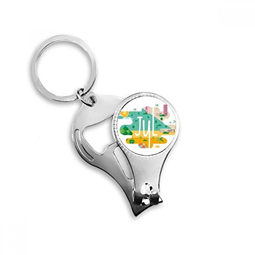 Porte-clés décapsuleur juillet cadeau d'anniversaire thématique original