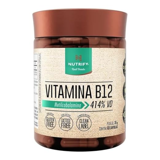 Vitamina B12 Metilcobalamina 414% 60caps Nutrify Original Nf
