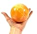 Rejuvenating Orange Stone Crystal Aura Sphere, 4" dia. (3.2lbs), Carved from Real North American Onyx Aragonite - The Artisan Mined Series by hBAR