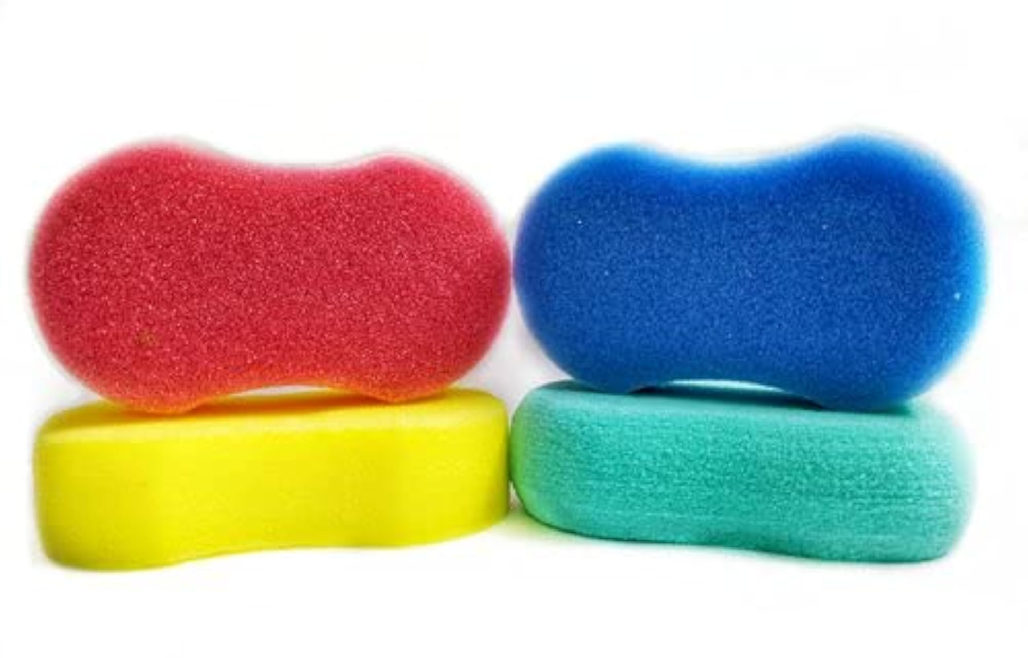 2 Pieces Bathing Sponges, Korean Body Scrub Sponge