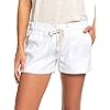 Roxy-Womens-Oceanside-Beach-Short Roxy Women's Oceanside Short Elastic Waist Non Denim Shorts, Sea Salt, X-Small
