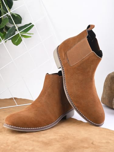 Big Fox Classic Look Chelsea Boots for Men (Beige) - Image 6