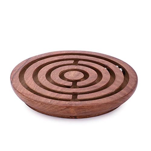 Juego de Laberinto de Madera Redondo Hecho a Mano Ajuny miniatura 2