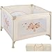 TecTake Box per gioco e nanna lettino da viaggio reticolato campeggio bambini bebé - disponibile in diversi colori - (Beige | No. 402208)