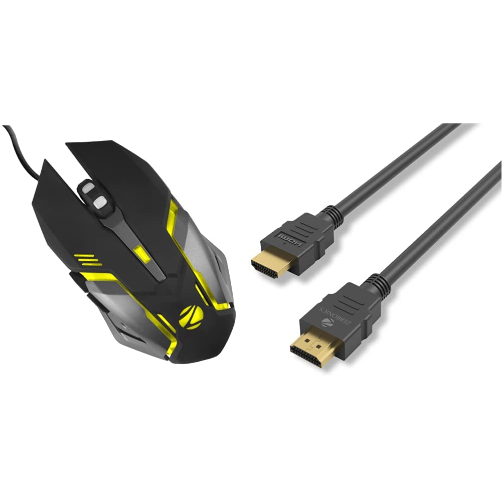 ZEBRONICS-Transformer-M with a High-Performance Gold-Plated USB Mouse: 6 Buttons, Multi-Color LED Li