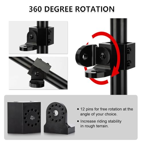 Image of PSLER Pro Fit Cage Light Mount Whip UTV Flag Whip Light Mount for Ranger General Defender Commander 2021-up Maverick Trail Sport with Pro Fit Roll Cages Adjustable Heavy-Duty 2PC