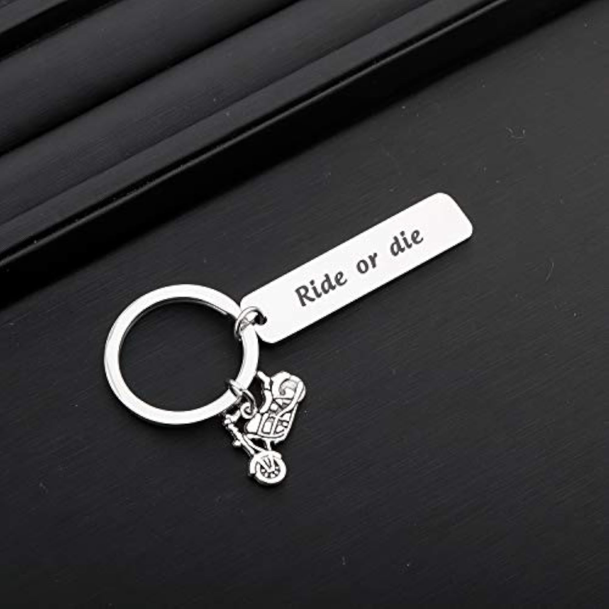 Biker Ride Keychain, Adventure Gift for Couples