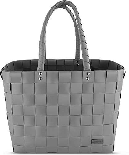 normani® Einkaufstasche Shopper geflochten aus Kunststoff - robuster...