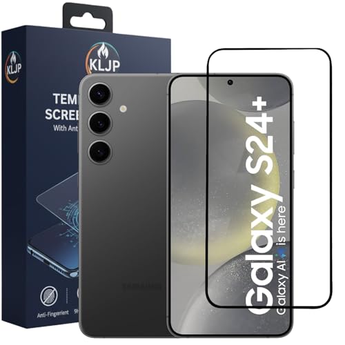 Image of Military-Grade Gorilla Tempered Glass For Samsung Galaxy S24 Plus 5G With Installation Kit | Edge to Edge Coverage | Black