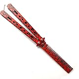 WANLIAN Spider Butterfly Comb Trainer-Balisong Comb,Butterfly Comb Stainless Steel Folding Training...