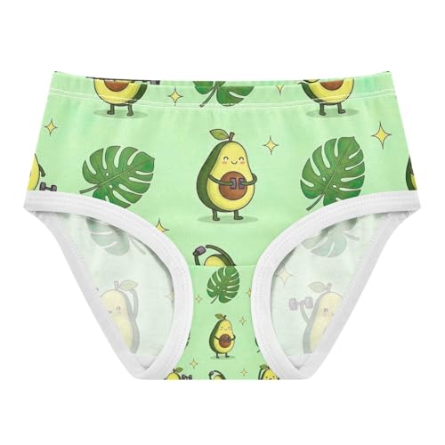 Cute Cartoon Avocados Toddler Girl Undies, Girls Underwear Cotton, 2T–8 Years
