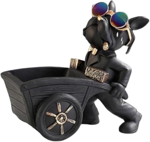 SLLS 皿を捧げる犬さん キー収納トレイ フレンチブルドッグ 卓上置物 小物収納 トレイ 貯金箱 ジュエリー 鍵置き おしゃれ ギフト 誕生日 記念日 プレゼント