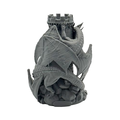 Wolfprint Drachen Würfelturm | DND Dice Tower Tabletop RPG P&P DSA Fantasy Dungeons Dragons Ready to Paint