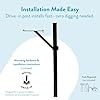 Architectural Mailboxes Drive-in Post Kit Galvanized Steel Mailbox Post, Compatibility Code A, B, SDPK00AM, Black