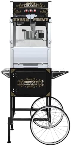 Commercial Popcorn Machine with Cart & Wheels - Popcorn Maker Mac...