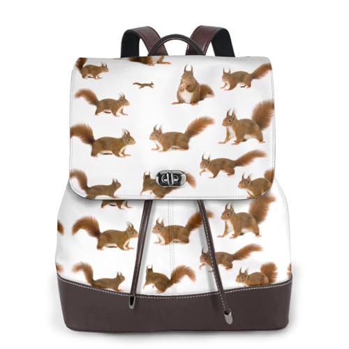 Sac à dos en cuir écureuil imprimé mode femme tendance et durable