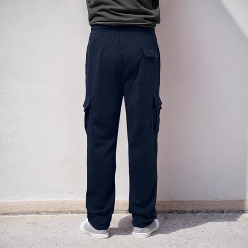 Men Sweatpants Baggy Casual Work Hiking Cargo Sweatpants Jogger Trousers Fit Sports Outdoor with Pockets3