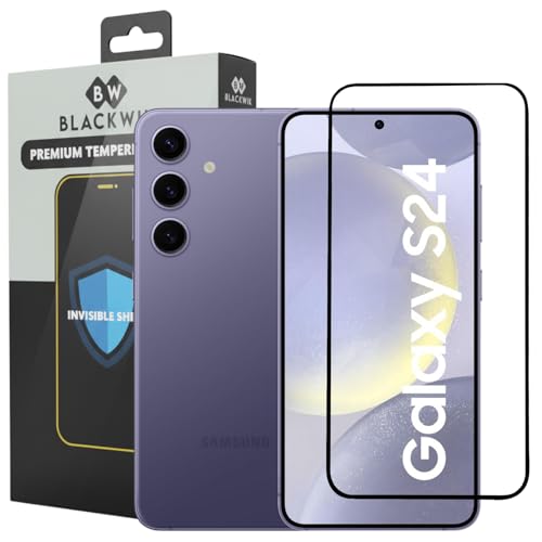 Image of Blackwik Tempered Glass Screen Protector for Samsung Galaxy S24 with Edge-To-Edge Protector Coverage | Easy Installation Kit (Black)