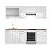 Produktbild VICCO Küche Fame-Line Küchenzeile Küchenblock Einbauküche 240cm Hochglanz (Weiß Hochglanz)