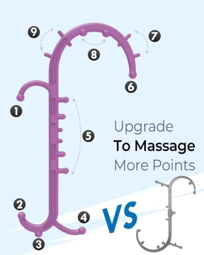 Image of Back and Neck Massager for Pain Relief Deep Tissue, Upgraded Full Body Trigger Point Cane Massage Tools, Therapy Massage Stick Pressure Point Hook, Muscle Knot Remover Tool (Pink)