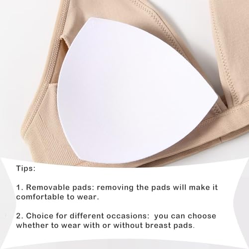 Image of INIBUD Bralette for Women Removable Padded Bra Yoga Seamless V Neck Triangle Adjustable Straps Wireless