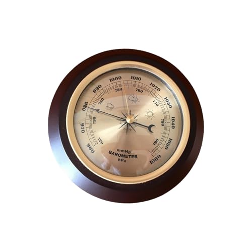 Vaveren Wall Mounted Barometer Hanging Analog Weather Station Easy Reading Living Room Dia 7" Pressure Gauge for Boating Marine Yacht