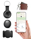 Auto Anti-Verlust Tracker – iOS Bluetooth Tracker mit GPS, Find Tag App, Inklusive Silikonhülle + Magnet + Starker Magnetbefestigung, Mini Tracker für Schlüssel, Brieftasche & Gepäck