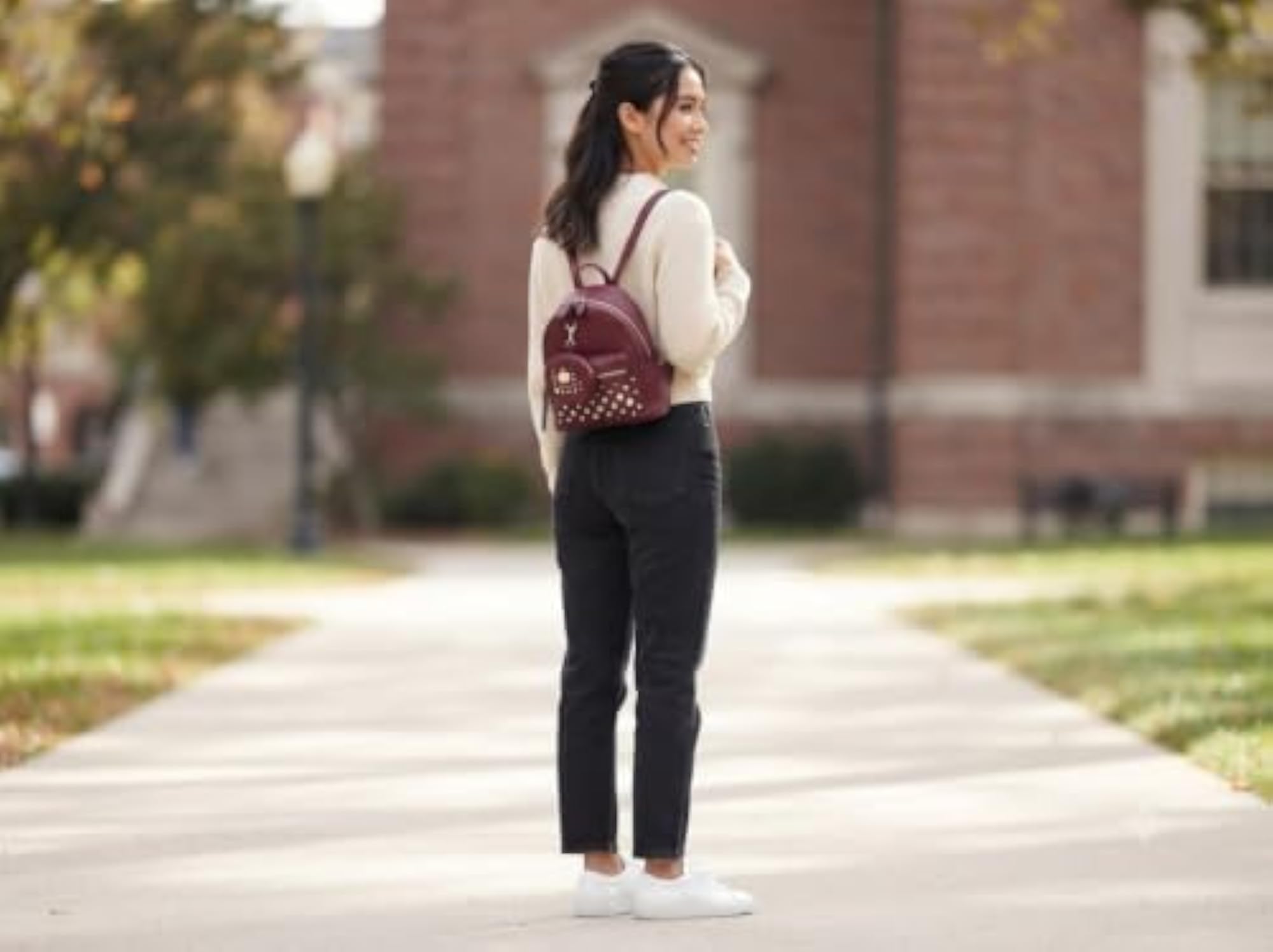 PAVILONN Women Backpack Grey PU Leather