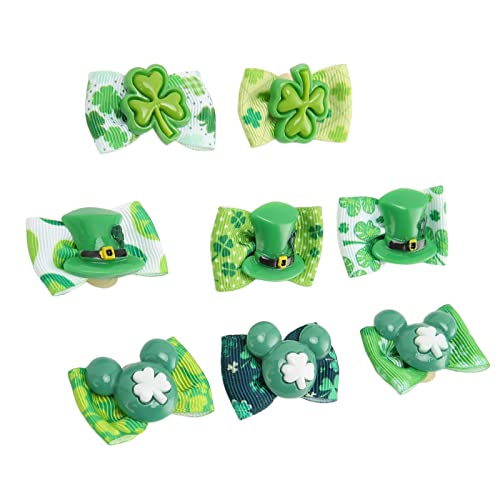 Laços de Cabelo de Cachorro, 24 Pçs Trevos Fofos Arcos de Cachorro Acessórios de Cabelo Feitos à Mão