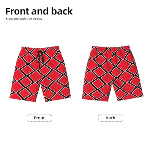 Flag of Trinidad and Tobago Youth Beach Pants, Soft and Breathable, with Drawstring Waist, Suitable for Sports and Leisure.2