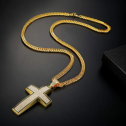 NYUK Costume Gold Chain for Men with Cross2
