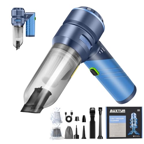 AUXTUR HL121 Car Vacuum,Portable & Foldable Design,17000PA Strong Suction,Dual-Function Vacuum and Air Blower for Automotive Interior Cleaning and Car Care