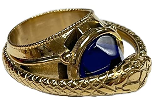 Bague Aes Sedai ouroboros en acier pour costume de magicien de fantasy