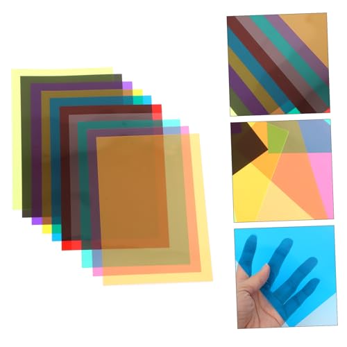 Uonlytech 10Pcs Filtros Géis De Cor Para Iluminação Sobreposições Coloridas Para Dislexia Géis De Lu
