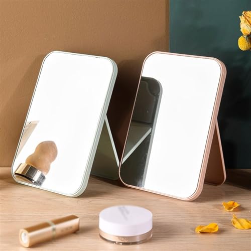 Espejo de tocador transparente con soporte estable, diseño plegable para maquillaje personal 6