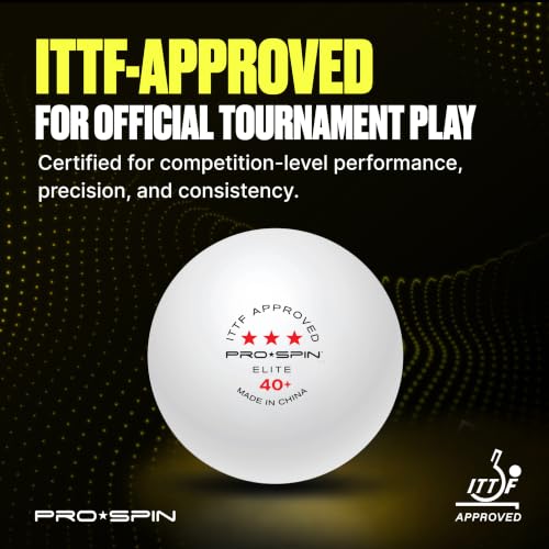 Image of PRO-SPIN Ping Pong Balls - 3-Star ITTF-Approved Premium Table Tennis Balls | High-Performance 40+ ABS Professional Quality for Indoor & Outdoor Games (Pack of 40)