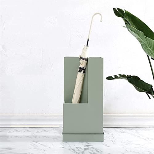 Porte-parapluie géométrique en fer forgé vert design élégant