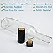 Encheng 12 oz Glass Bottles With Cork Lids,Home Brewing Wine Bottles With Caps and Shrink Capsules,Clear Wine Making Bottle For Sparkling Wine,Kefir,Juice,Beverages,Leak Proof,Dishware Safe,12Pack