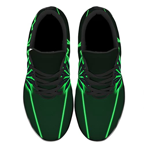 Sonzj-II Marijuana Leaf Shoes Mens Womens Pot Leaf 420 Weed Running Sneakers Cannabis Leaf Walking Tennis Shoes2