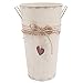 UPKOCH Vintage Fleur en Métal Vase De Fer Shabby Chic Planteur Pichet Vase Galvanisé Vase Rustique Fleur Récipient Seau Porte- Seau De Stockage De Parapluie (Beige)