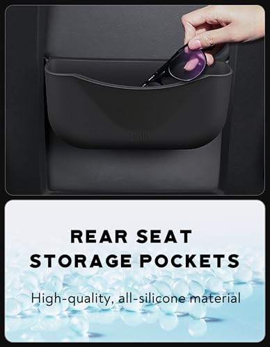 ThinsGo Silikon Aufbewahrungsbox Organizer 2. Reihe Sitzlehne Lagerung Praktische Lagerung Autozubehör