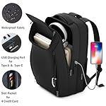 Expandable Travel Backpack, Business Laptop Backpack,Commute Backpack with USB Charging Port fit 15.6 Inch Laptop - Image 4