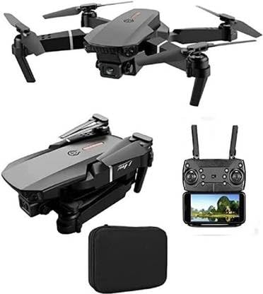 Drone with 4K Camera for Kids and Adults, Foldable Remote Control Drone for Perfect Video Shooting, Long Flight Time, Easy Controls, Travel Gift Toy for Boys and Girls (Black)