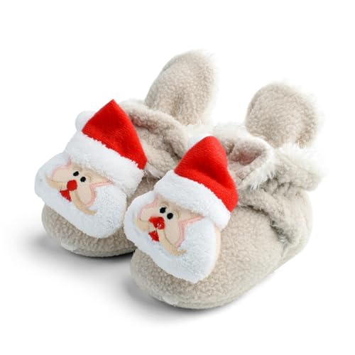 Baby Winter Boots Infant Christmas Booties Soft Baby Santa Winter Warm Fleece Slippers Snow Boots Crib Shoes4