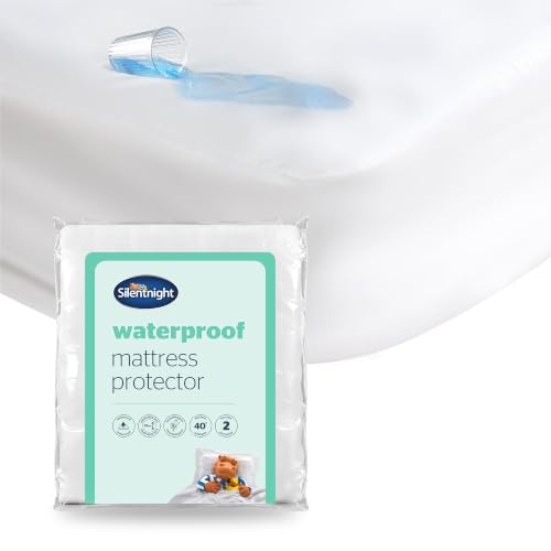Silentnight Waterproof Mattress Protector Small Double - Quiet Rustle Free Waterproof Resistant Sheet Moisture Proof Mattress Pad Cover - Machine Washable and Hypoallergenic - Small Double 4ft