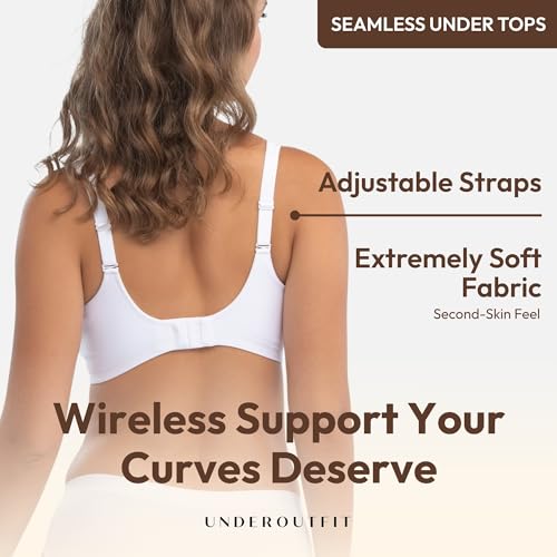 Image of Underoutfit Perfect Neckline Everyday Wireless Bra - Comfy Women's Without Underwire
