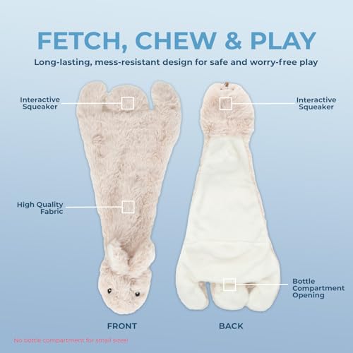 Image of Best Pet Supplies Squeaky Dog Toys with Soft Durable Fabric for Small, Medium and Large Pets Interactive Toy for Indoor Play, Supports Active Biting and Play - Bunny Bunny Duck Small