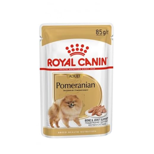 Royal Canin Pomeranian Adult | 12 x 85 g | Alimento Completo para Perros (Mousse) | para Pomeranias Adultos y Mayores | A Partir de los 8 Meses | Contenido Mineral Ajustado